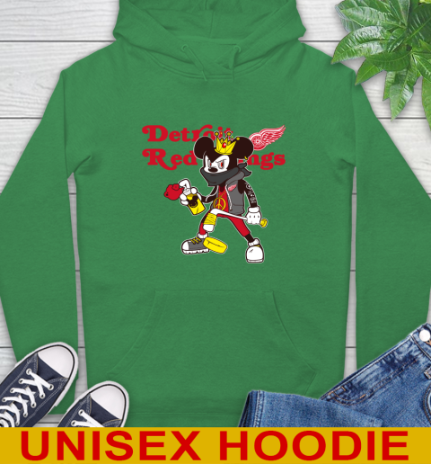 Detroit Red Wings NHL Hockey Mickey Peace Sign Sports Hoodie 8