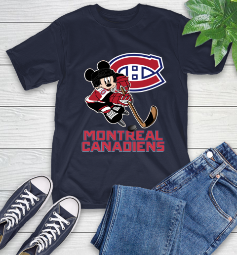 NHL Montreal Canadiens Mickey Mouse Disney Hockey T Shirt T Shirt