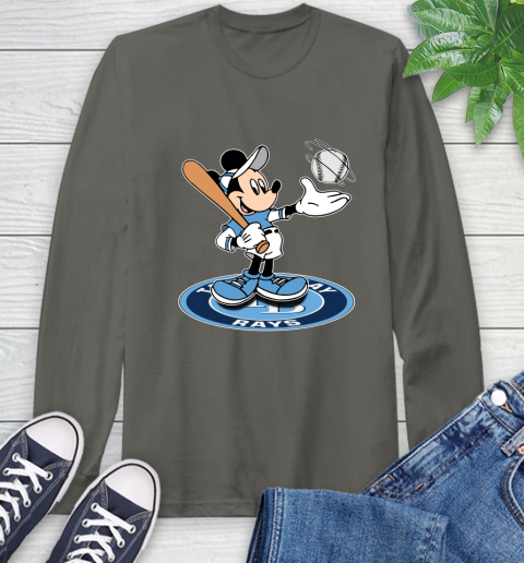 MLB Baseball Tampa Bay Rays Cheerful Mickey Disney Shirt Long Sleeve T-Shirt 9