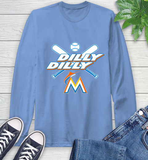 MLB Miami Marlins Dilly Dilly Baseball Sports Long Sleeve T-Shirt 11