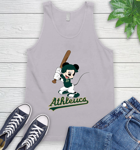 MLB Baseball Oakland Athletics Cheerful Mickey Mouse Shirt Tank Top 4