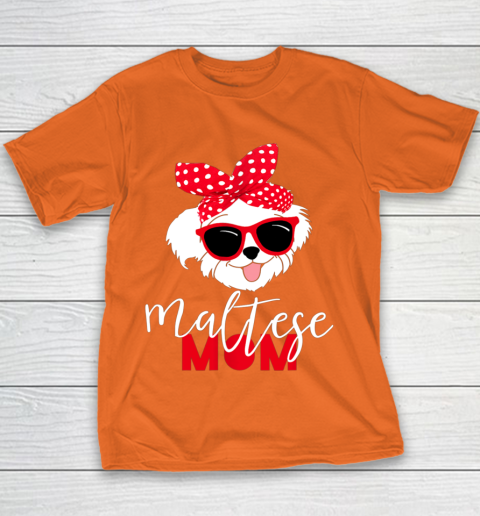 Dog Mom Shirt Dog Lovers T Shirt Maltese Mom Fur Mama Youth T-Shirt 4