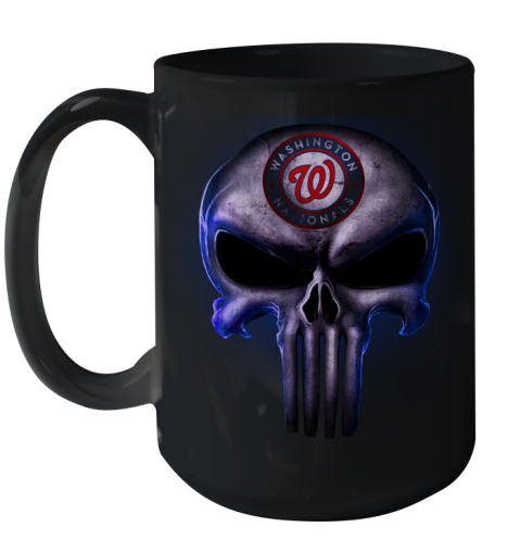 Washington Nationals MLB Baseball Punisher Skull Sports Ceramic Mug 15oz