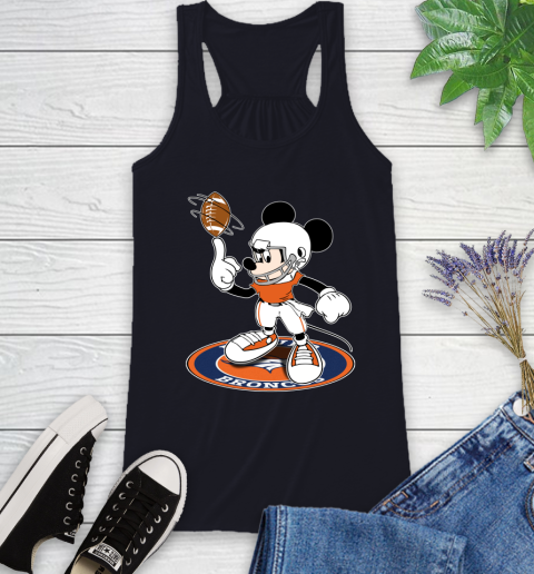 NFL Football Denver Broncos Cheerful Mickey Disney Shirt Racerback Tank 9
