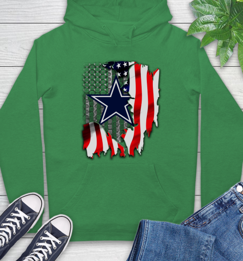 Dallas Cowboys NFL Football American Flag Hoodie 8
