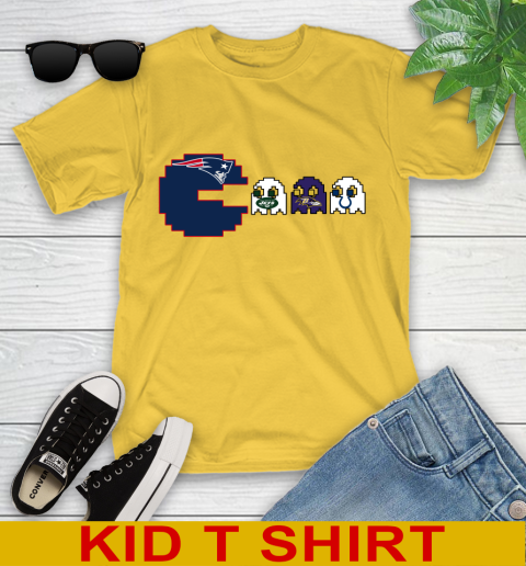 New England Patriots NFL Football Pac Man Champion Youth T-Shirt 8