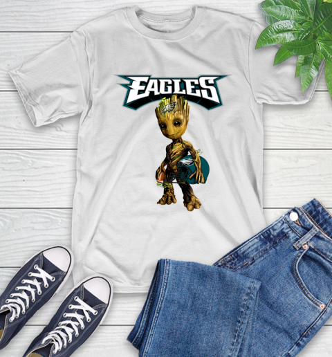 Philadelphia Eagles NFL Football Groot Marvel Guardians Of The Galaxy T-Shirt