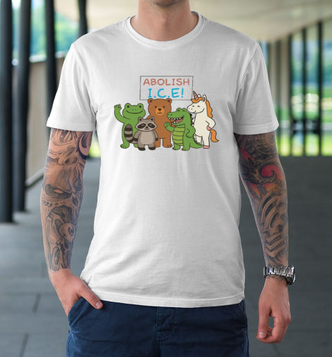 Abolish ICE Frog Unicorn Raccoon Bear Dinosaur Protest T-Shirt