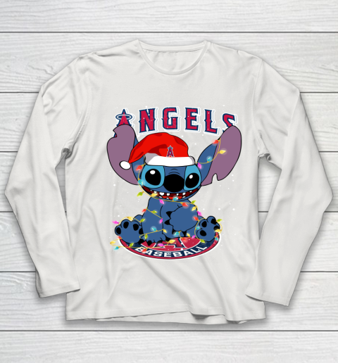 Los Angeles Angels MLB noel stitch Baseball Christmas Youth Long Sleeve 8
