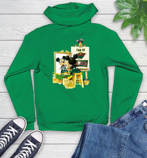 NHL Hockey Minnesota Wild Mickey Drawing Shirt 129
