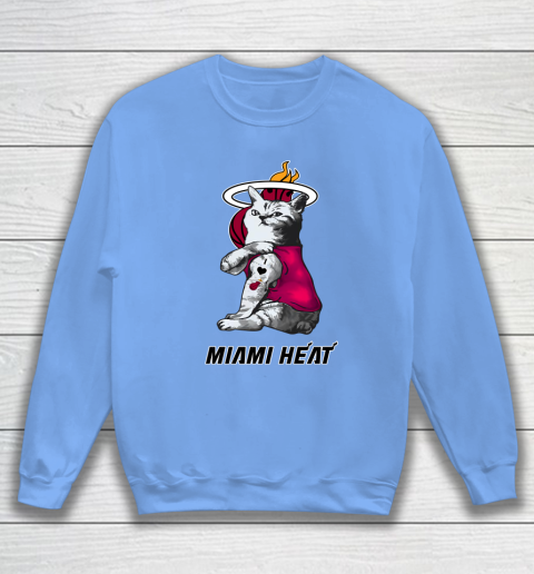 NBA Basketball My Cat Loves Miami Heat Sweatshirt 8
