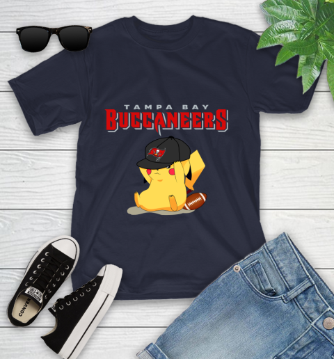 NFL Pikachu Football Tampa Bay Buccaneers Youth T-Shirt 3