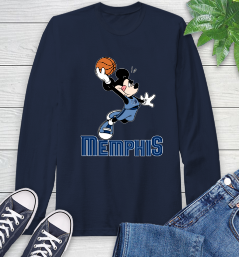 NBA Basketball Memphis Grizzlies Cheerful Mickey Mouse Shirt Long Sleeve T-Shirt 4