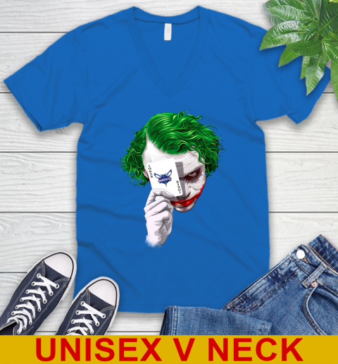 Charlotte Hornets NBA Basketball Joker Card Shirt V-Neck T-Shirt 5
