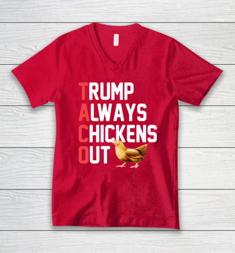Political Trending TACO Trump Always Chickens Out V-Neck T-Shirt 5