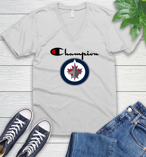 NHL Hockey Winnipeg Jets Champion Shirt V-Neck T-Shirt