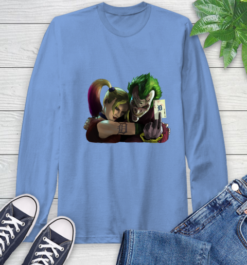 Detroit Tigers MLB Baseball Joker Harley Quinn Suicide Squad Long Sleeve T-Shirt - Image 12