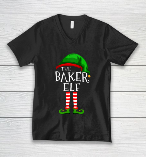 Baker Elf Family Matching Group Christmas Gift Funny V-Neck T-Shirt