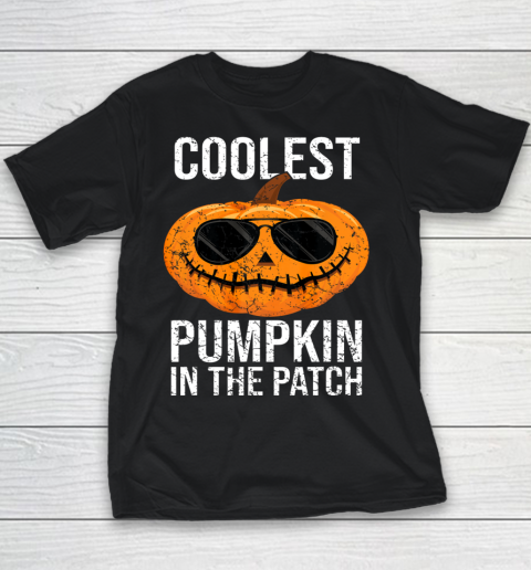 Halloween Pumpkin Face Patch Costume Youth T-Shirt