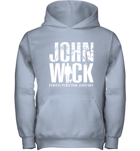 5qqs john wick fortis fortuna adiuvat youth hoodie 43 front light pink