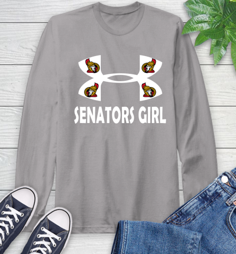 NHL Ottawa Senators Girl Under Armour Hockey Sports Long Sleeve T-Shirt 6