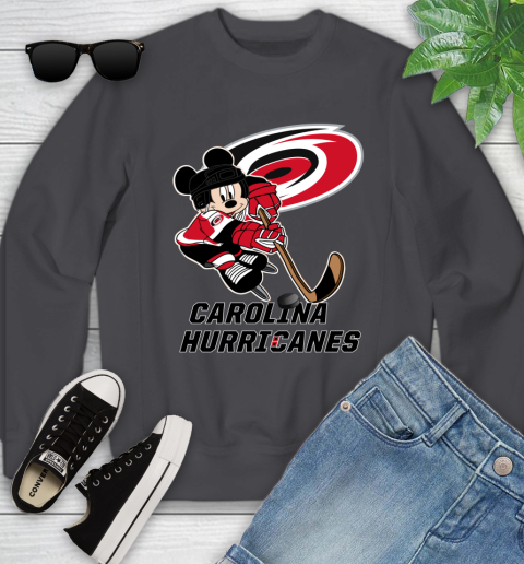 NHL Carolina Hurricanes Mickey Mouse Disney Hockey T Shirt Youth Sweatshirt 6