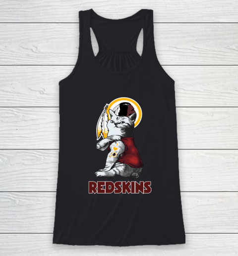 NFL Football My Cat Loves Washington Redskins Racerback Tank