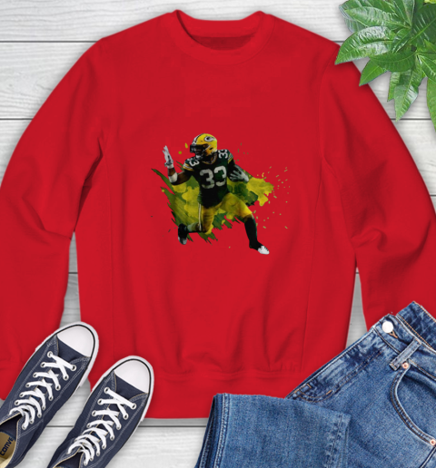 Aaron Jones Running Green Bay Packers Sweatshirt 10