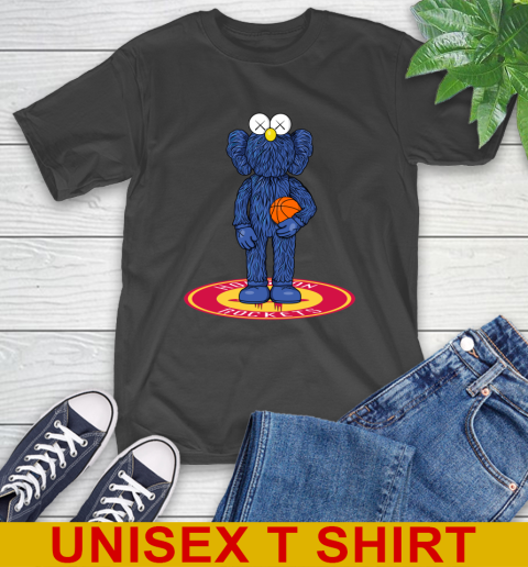 NBA Basketball Houston Rockets Kaws Bff Blue Figure Shirt T-Shirt 2