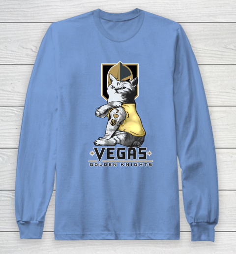 NHL My Cat Loves Vegas Golden Knights Hockey Long Sleeve T-Shirt 8