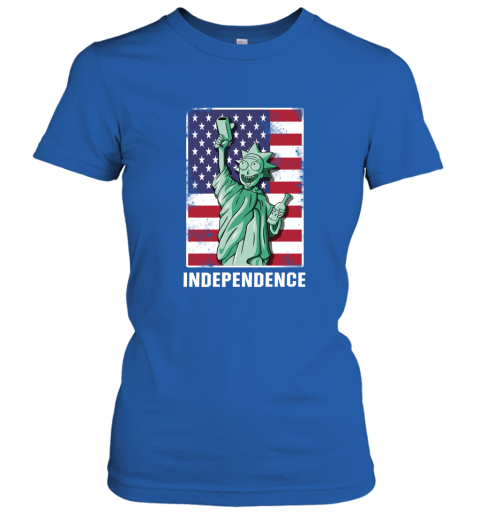 nzlr rick and morty statue of liberty independence day 4th of july shirts ladies t shirt 20 front royal