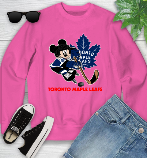 NHL Toronto Maple Leafs Mickey Mouse Disney Hockey T Shirt Youth Sweatshirt 7
