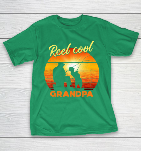 GrandFather gift shirt Vintage Fishing Reel Cool Grandpa Gift Fathers Mothers T Shirt T-Shirt 5
