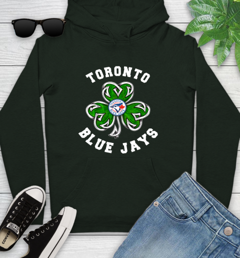 MLB Toronto Blue Jays Three Leaf Clover St Patrick's Day Baseball Sports Youth Hoodie 14