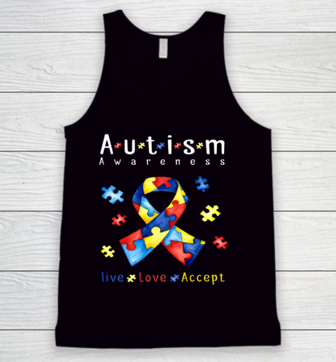 Live love accept autism awareness month Tank Top
