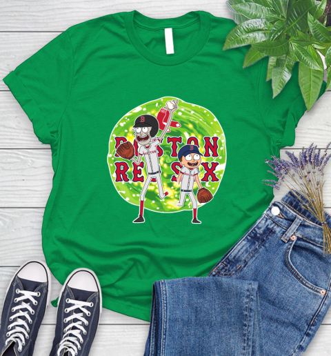 MLB Boston Red Sox Rick And Morty Baseball Sports Women's T-Shirt 6