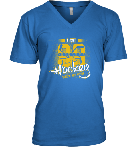 I Got 99 Problems Hockey Solves All Of'em V-Neck T-Shirt 5 I Got 99 Problems Hockey Solves All Of'em V-Neck T-Shirt - Image 5