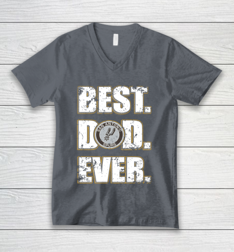 NBA San Antonio Spurs Basketball Best Dad Ever Family Shirt V-Neck T-Shirt 4