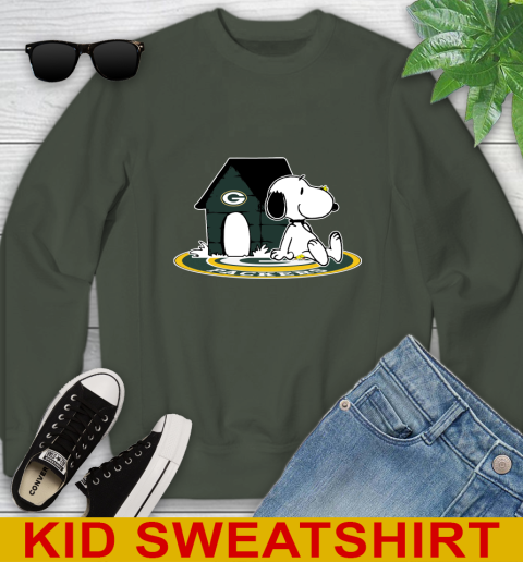 NFL Football Green Bay Packers Snoopy The Peanuts Movie Shirt Youth Sweatshirt 9