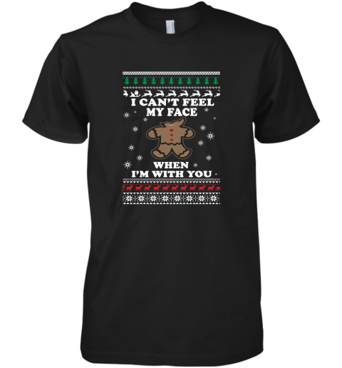 Gingerbread Christmas Sweater – I Can't Feel My Face Premium Men's T-Shirt