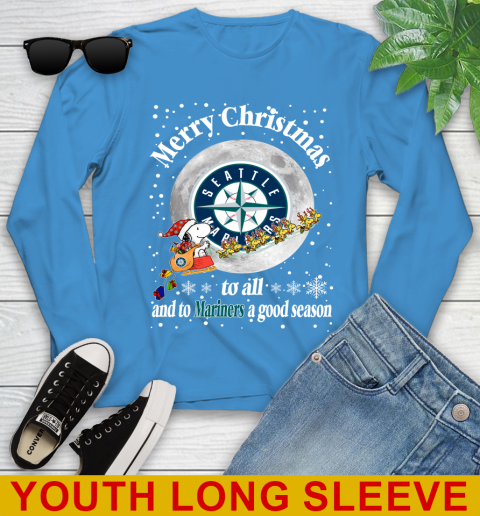 Seattle Mariners Merry Christmas To All And To Mariners A Good Season MLB Baseball Sports Youth Long Sleeve 8