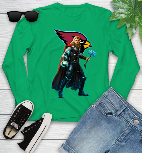 NFL Thor Avengers Endgame Football Arizona Cardinals Youth Long Sleeve 6