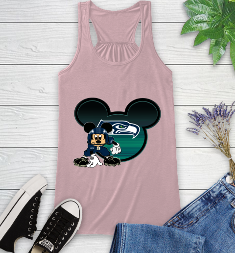 NFL Seattle Seahawks Mickey Mouse Disney Football T Shirt Racerback Tank 11