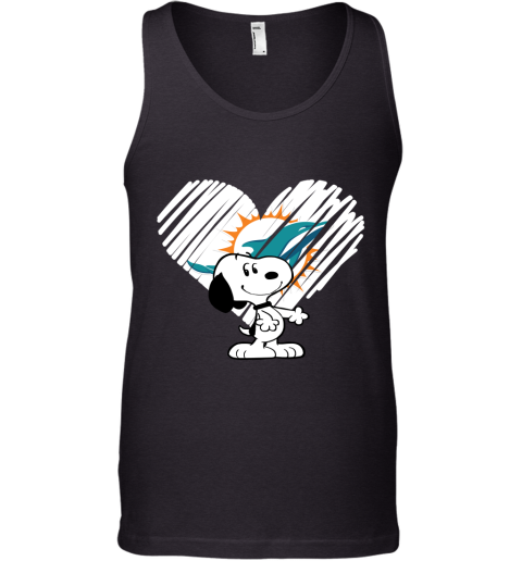 I Love Miami Dolphins Snoopy In My Heart NFL Tank Top