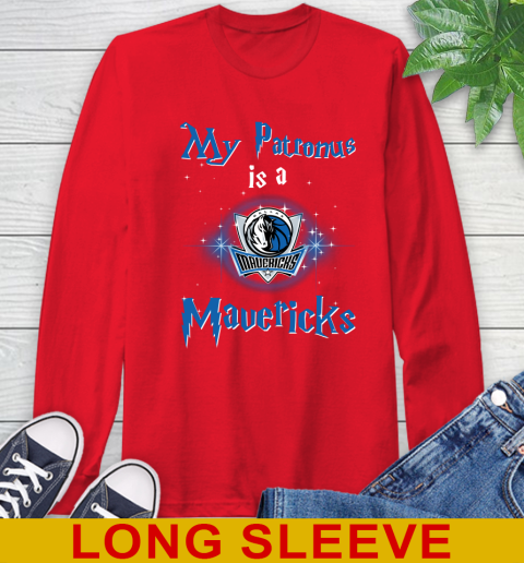 NBA Basketball Harry Potter My Patronus Is A Dallas Mavericks Long Sleeve T-Shirt 12