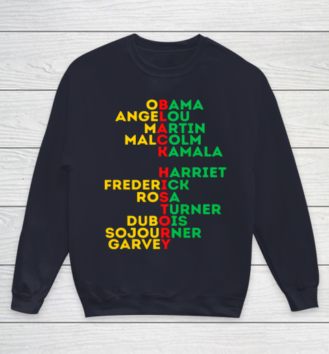 Black History Month Dream Like Leaders African American Love Youth Sweatshirt 2