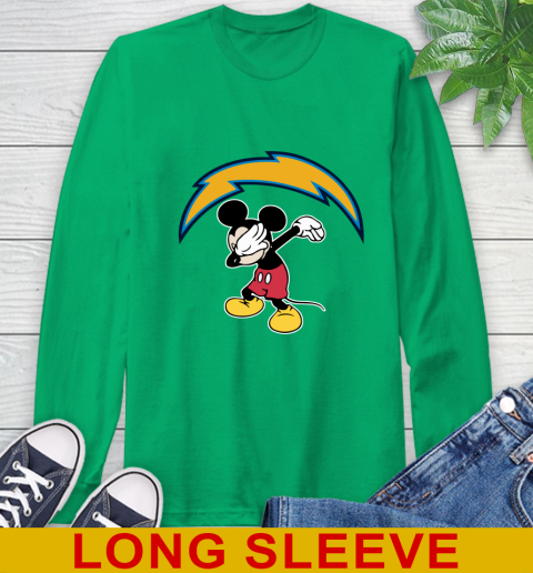 San Diego Chargers NFL Football Dabbing Mickey Disney Sports Long Sleeve T-Shirt 7