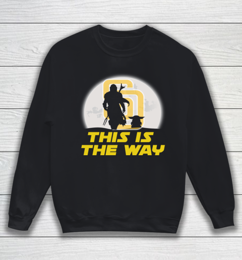 San Diego Padres MLB Baseball Star Wars Yoda And Mandalorian This Is The Way Sweatshirt