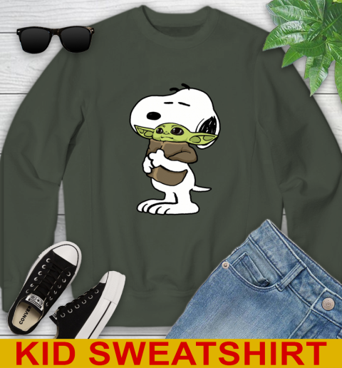 Snoopy Hugging Baby Yoda Shirt 121