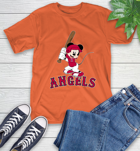 MLB Baseball Los Angeles Angels Cheerful Mickey Mouse Shirt T-Shirt 5